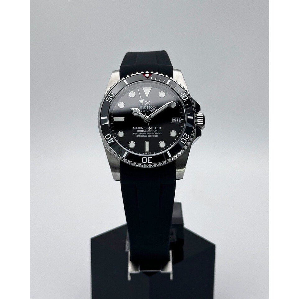 Custom Seiko Mod • Gloss Black Yachtmaster • 36mm